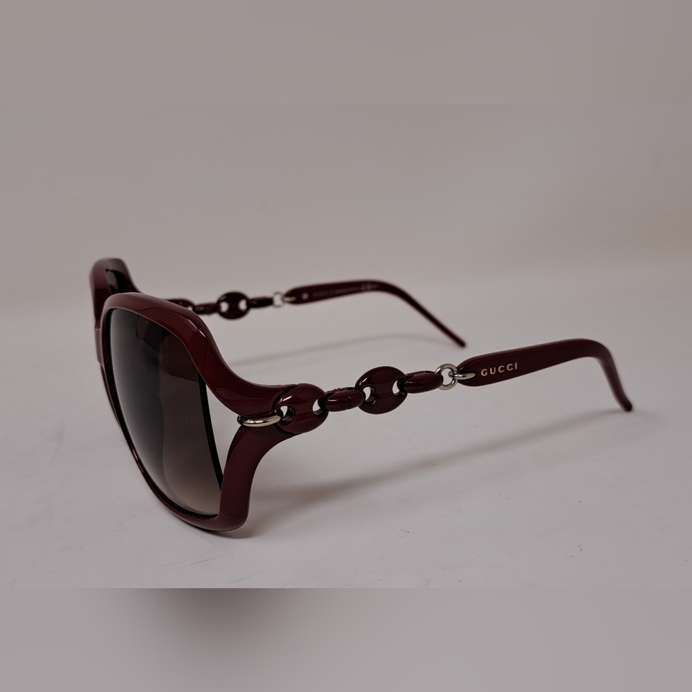 Gucci Womens Marina Chain Sunglasses Red Vintage Y2K GG3597/F/S 3GQJD 58-16-115 - Picture 7 of 16